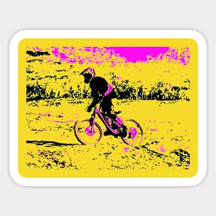 Picking Up Speed - Mountain Bike Rider Sticker